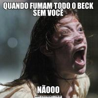 QUANDO FUMAM TODO O BECK SEM VOCÊNÃOOO