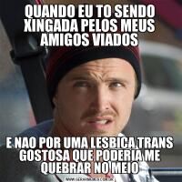 QUANDO EU TO SENDO XINGADA PELOS MEUS AMIGOS VIADOSE NAO POR UMA LESBICA TRANS GOSTOSA QUE PODERIA ME QUEBRAR NO MEIO