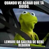QUANDO VC ACHAR QUE TÁ DOIDO,LEMBRE DA GALERA DE BEBÊ REBORN