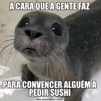 A CARA QUE A GENTE FAZPARA CONVENCER ALGUÉM A PEDIR SUSHI