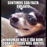 SENTIMOS SUA FALTA EVILAZIONENHUM DE NÓS É TÃO BOM , QUANTO TODOS NÓS JUNTOS