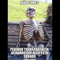 JOÃO GOMES PEDINDO TRANSPARÊNCIA, ACHANDO QUE ALGO ESTÁ ERRADO