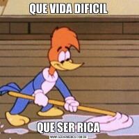 QUE VIDA DIFICILQUE SER RICA