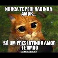 NUNCA TE PEDI NADINHA AMOR…  SÓ UM PRESENTINHO AMOR - TE AMOO