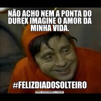 NÃO ACHO NEM A PONTA DO DUREX IMAGINE O AMOR DA MINHA VIDA.#FELIZDIADOSOLTEIRO