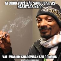 AI BROU VOCÊ NÃO SABE USAR  AS HASHTAGS NÃO?VAI LEVAR UM SHADOWBAN SEU COMÉDIA.