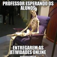 PROFESSOR ESPERANDO OS ALUNOSENTREGAREM AS ATIVIDADES ONLINE