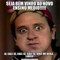 SEJA BEM VINDO AO NOVO ENSINO MÉDIO!!!!!AI, CALE-SE, CALE-SE, CALE-SE, VOCÊ ME DEIXA... LOUCO!