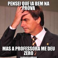 PENSEI QUE IA BEM NA PROVAMAS A PROFESSORA ME DEU ZERO