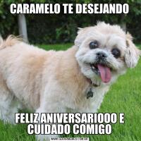 CARAMELO TE DESEJANDOFELIZ ANIVERSARIOOO E CUIDADO COMIGO