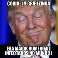 COVID -19 GRIPEZINHAEUA MAIOR NUMERO DE INFECTADOS NO MUNDO !