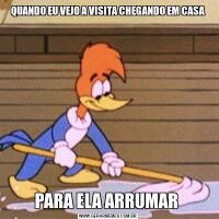 QUANDO EU VEJO A VISITA CHEGANDO EM CASAPARA ELA ARRUMAR 