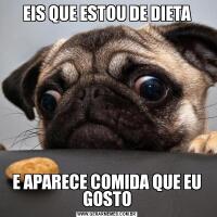 EIS QUE ESTOU DE DIETAE APARECE COMIDA QUE EU GOSTO