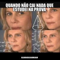 QUANDO NÃO CAI NADA QUE ESTUDEI NA PROVA