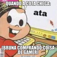 QUANDO A COTA CHEGA:(BRUNA COMPRANDO COISA DE GAMER)