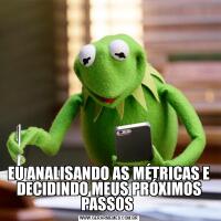 EU ANALISANDO AS MÉTRICAS E DECIDINDO MEUS PRÓXIMOS PASSOS 