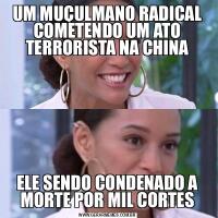 UM MUÇULMANO RADICAL COMETENDO UM ATO TERRORISTA NA CHINAELE SENDO CONDENADO A MORTE POR MIL CORTES