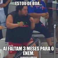 ESTOU DE BOA...AÍ FALTAM 3 MESES PARA O ENEM.