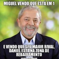MIGUEL VENDO QUE ESTÁ EM 1E VENDO QUE SEU MAIOR RIVAL, DANIEL ESTÁ NA ZONA DE REBAIXAMENTO