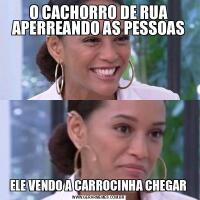 O CACHORRO DE RUA APERREANDO AS PESSOASELE VENDO A CARROCINHA CHEGAR