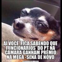 AÍ VOCÊ  FICA SABENDO QUE FUNCIONÁRIOS  DO PT NA CÂMARA GANHAM PRÊMIO NA MEGA -SENA DE NOVO