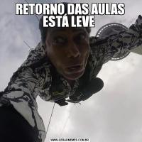 RETORNO DAS AULAS ESTÁ LEVE 