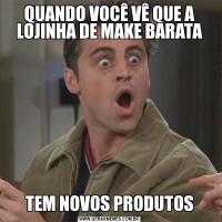 QUANDO VOCÊ VÊ QUE A LOJINHA DE MAKE BARATATEM NOVOS PRODUTOS