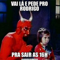 VAI LÁ E PEDE PRO RODRIGOPRA SAIR AS 16H