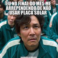 EU NO FINAL DO MÊS ME ARREPENDENDO DE NÃO USAR PLACA SOLAR 