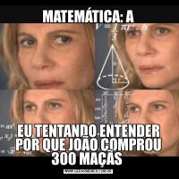 MATEMÁTICA: AEU TENTANDO ENTENDER POR QUE JOÃO COMPROU 300 MAÇÃS 
