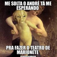 ME SOLTA O ANDRÉ TÁ ME ESPERANDO PRA FAZER O TEATRO DE MARIONETE 