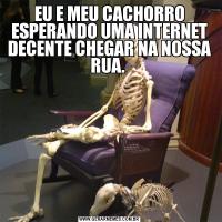 EU E MEU CACHORRO ESPERANDO UMA INTERNET DECENTE CHEGAR NA NOSSA RUA. 