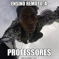 ENSINO REMOTO: APROFESSORES