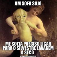 UM SOFÁ SUJOME SOLTA PRECISO LIGAR PARA O SILVESTRE LAVAGEM A SECO 