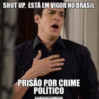 SHUT UP,  ESTÁ EM VIGOR NO BRASILPRISÃO POR CRIME POLÍTICO