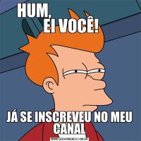     HUM,                             EI VOCÊ!JÁ SE INSCREVEU NO MEU CANAL