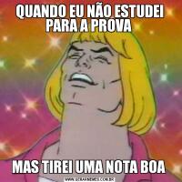 QUANDO EU NÃO ESTUDEI PARA A PROVA MAS TIREI UMA NOTA BOA 
