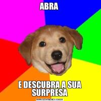ABRA E DESCUBRA A SUA SURPRESA