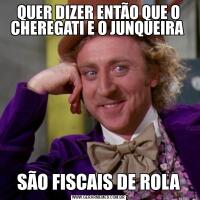 QUER DIZER ENTÃO QUE O CHEREGATI E O JUNQUEIRA SÃO FISCAIS DE ROLA
