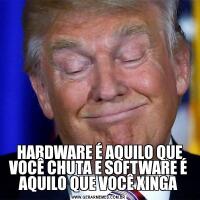  HARDWARE É AQUILO QUE VOCÊ CHUTA E SOFTWARE É AQUILO QUE VOCÊ XINGA