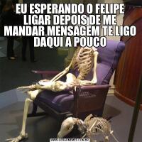EU ESPERANDO O FELIPE LIGAR DEPOIS DE ME MANDAR MENSAGEM TE LIGO DAQUI A POUCO