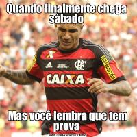 Quando finalmente chega  sábado Mas você lembra que tem prova 