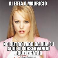 AI ESTA O MAURICIO NO OUTRO LADO DA RUA EU AQUI SO OBSERVANDO AQUELE GATÃO