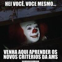 HEI VOCÊ, VOCE MESMO...VENHA AQUI APRENDER OS NOVOS CRITÉRIOS DA AMS