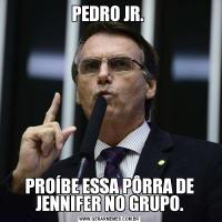 PEDRO JR. PROÍBE ESSA PÔRRA DE JENNIFER NO GRUPO.