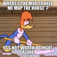 WHERE'S THE MOP TO HELP ME MOP THE HOUSE  ?IT'S NOT WORTH DOING IT ALONE