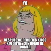 YODESPUES DE PERDER 8 KILOS SIN DIETA Y SIN DEJAR DE COMER