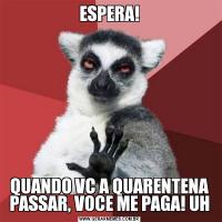 ESPERA!QUANDO VC A QUARENTENA PASSAR, VOCE ME PAGA! UH