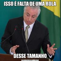 ISSO É FALTA DE UMA ROLADESSE TAMANHO
