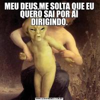 MEU DEUS,ME SOLTA QUE EU QUERO SAI POR AÍ DIRIGINDO.